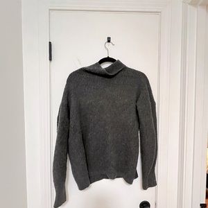 Grey turtleneck sweater